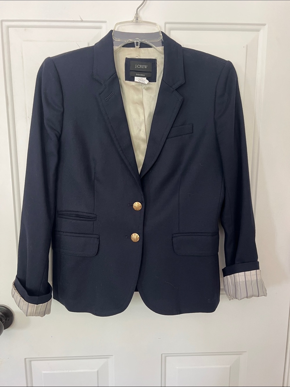 J. Crew Navy School Boy Blazer with Gold Buttons